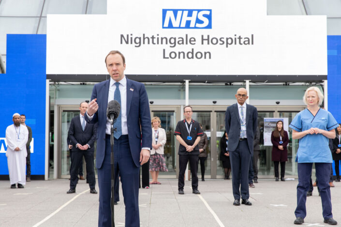 Health Secretary Matt Hancock opens NHS Nightingale London
